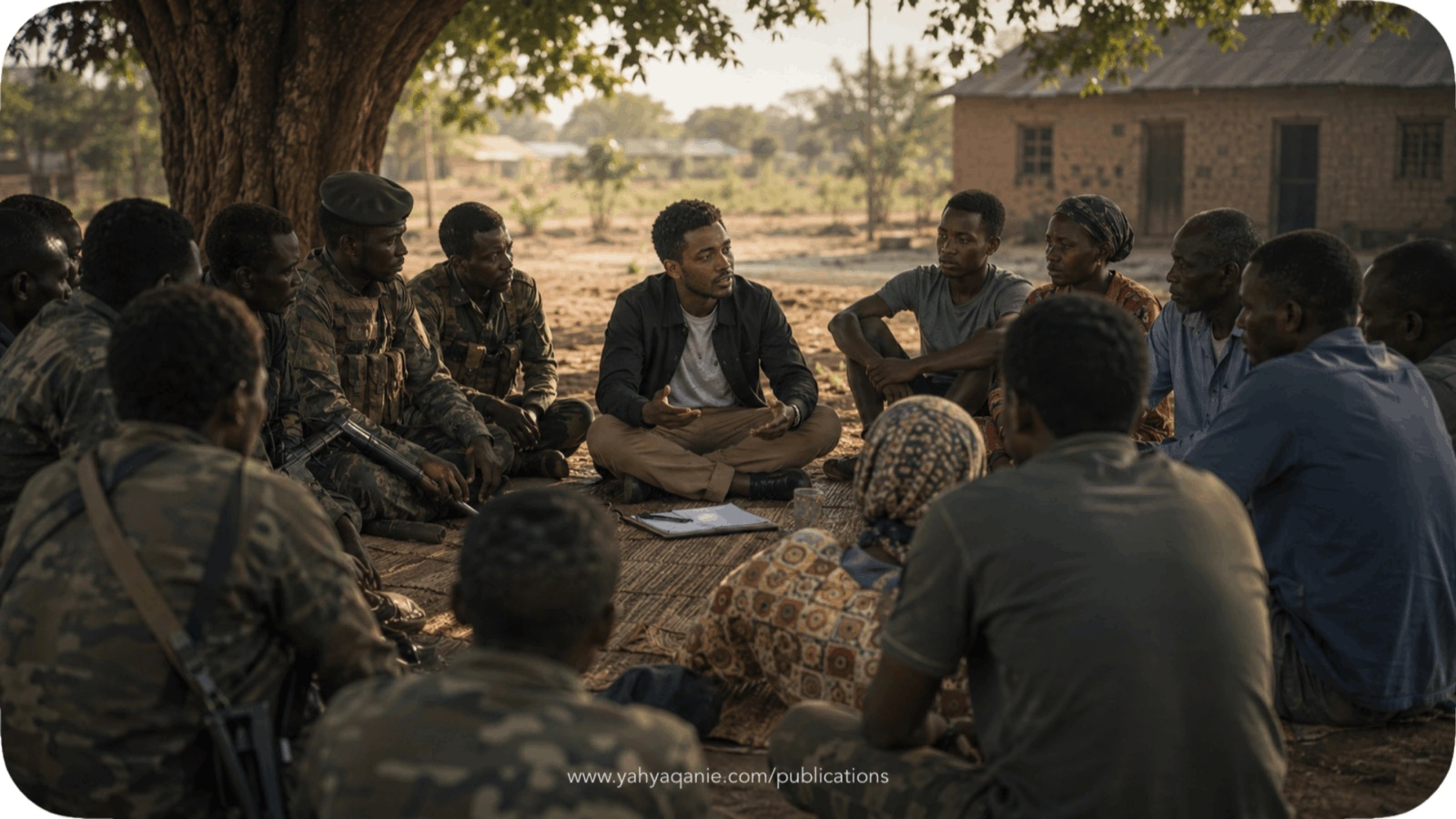 Youth peacebuilding dialogue with community members and security actors