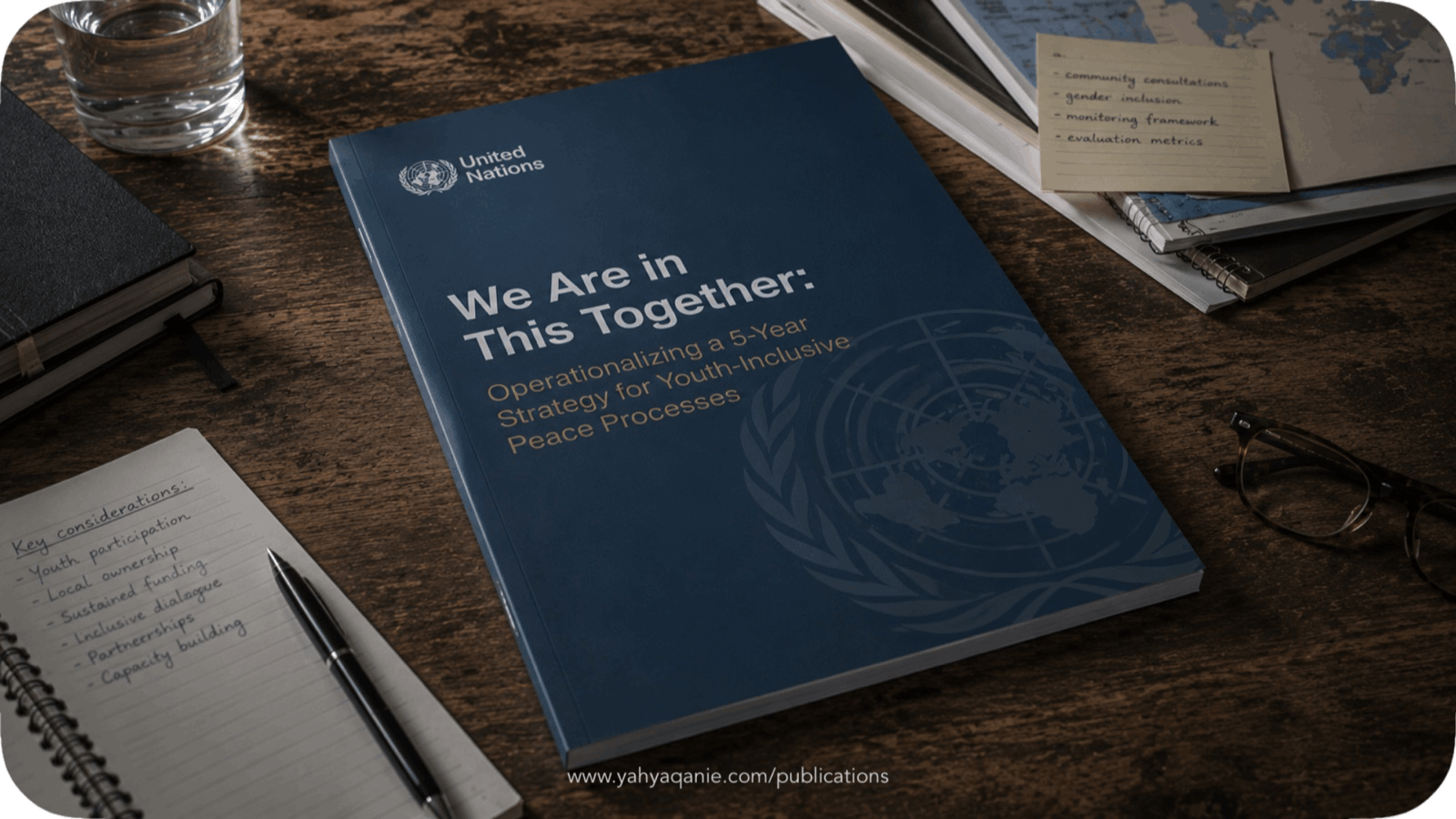 We Are in This Together strategy publication on a desk